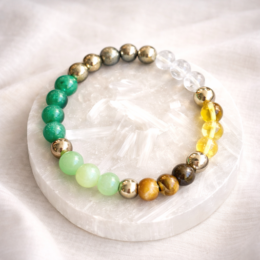 Dhan Yog Bracelet with FREE Raw Selenite Plate