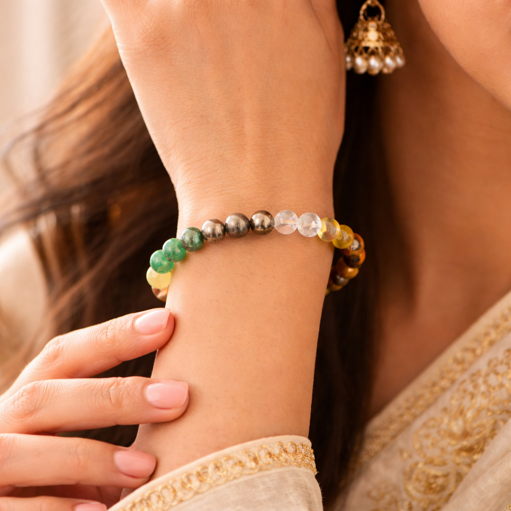 Dhan Yog Bracelet with FREE Raw Selenite Plate