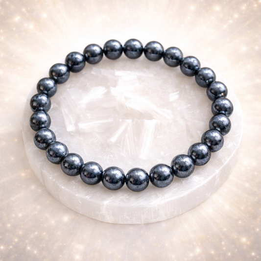 Raw Pyrite Bracelet with FREE Raw Selenite Plate